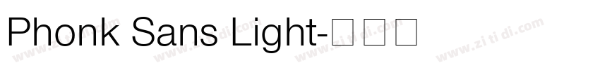 Phonk Sans Light字体转换